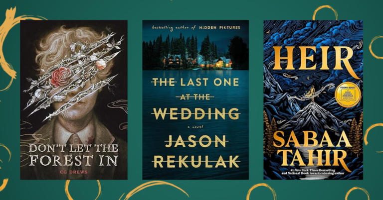 "Book covers of 'Don't Let the Forest In,' 'The Last One at the Wedding,' and 'Heir' featured in the October reading list for must-read new releases.