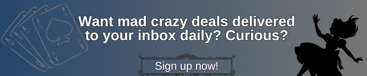 banner for alice in wonderland day promoting daily ebook deals