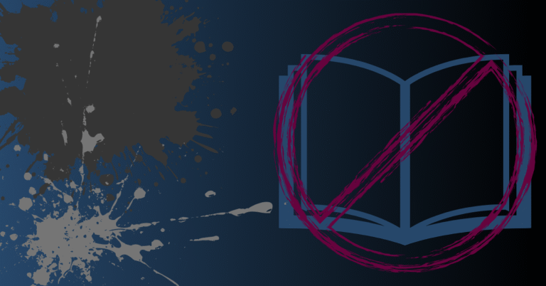 Illustration of an open book with a bold slash through it, symbolizing DNF or Did Not Finish, used as a featured image for a blog about quitting books guilt-free.