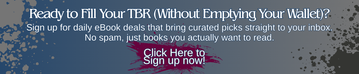 Banner promoting a daily eBook deals newsletter with text encouraging readers to sign up for curated discounts