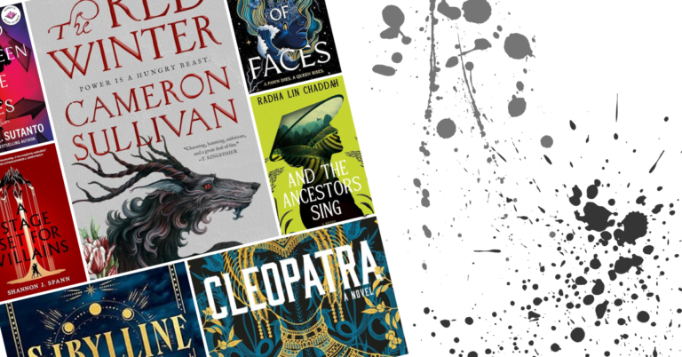 Collage of February 2026 book covers including The Red Winter, Cleopatra, and And the Ancestors Sing