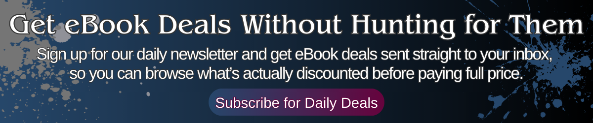 Banner reading “Get eBook deals without hunting for them” with a subscribe for daily deals button