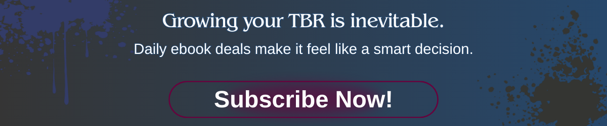 blue promotional banner with text encouraging readers to subscribe for daily ebook deals