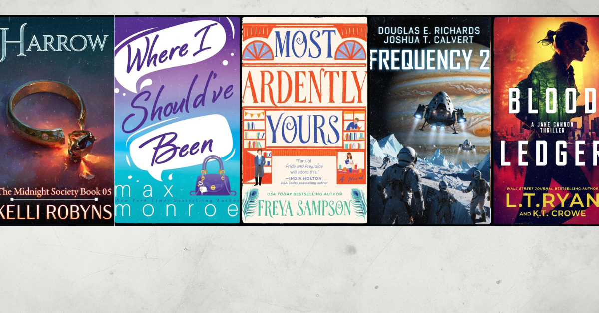 Book cover collage featuring July 2026 new releases across fantasy, romance, sci-fi, and thriller genres.