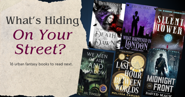 Featured graphic asking ‘What’s Hiding on Your Street?’ beside six urban fantasy book covers.