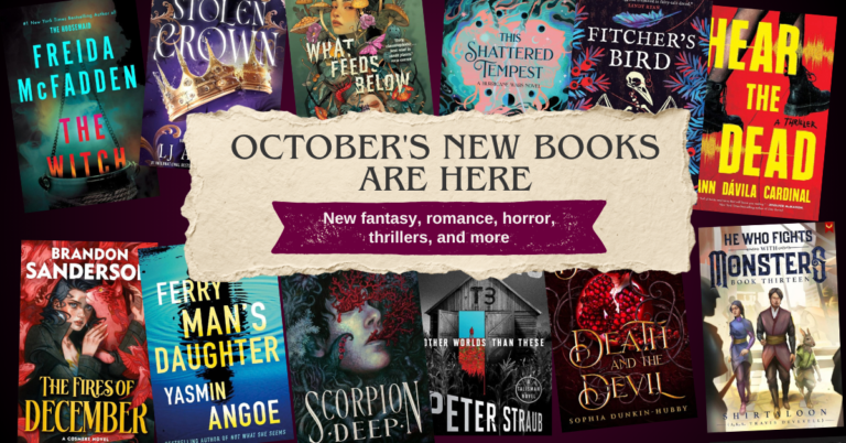 Featured image for October 2026 book releases with covers from fantasy, romance, horror, thriller, and mystery titles.